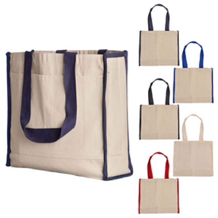  Flat bottom canvas bag