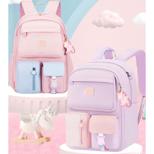 OEM LOGOTO Custom Nylon Pink Girls Backpack