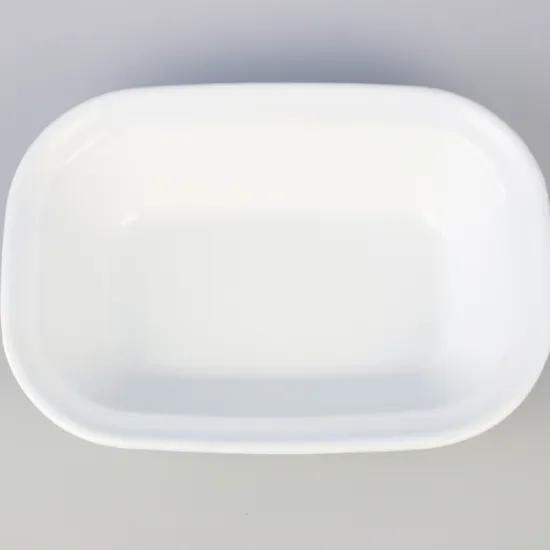 White Glaze Coating Plate Metal Colored Plate Enamel Plate Carbon Steel Dinner Plate Apple Pie Dish Enamel Dish