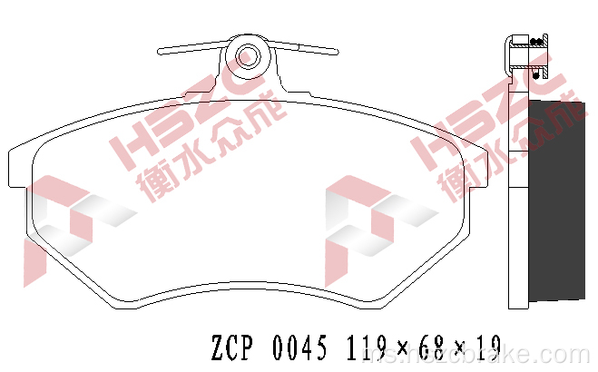 FMSI D684 Pad Brake Ceramic Car untuk VW