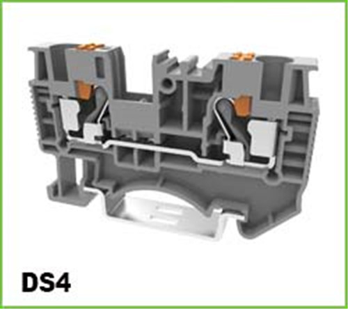 4mm2 Push-in Dinrail Terminal Connectors Feed-Through