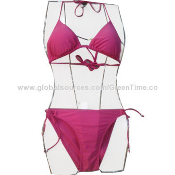 Bikini, made of nylon with spandex, fashionable style, customized OEM is accepted