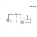 Schuifbalk Hoogte 4,8 mm Unidirectionele actieschakelaar