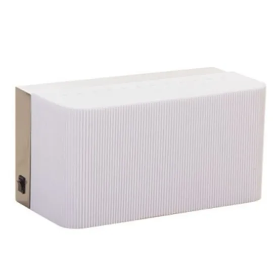 White Pleated Half Shade Headboard Wall Sconce for Marriott Courtyard Inn