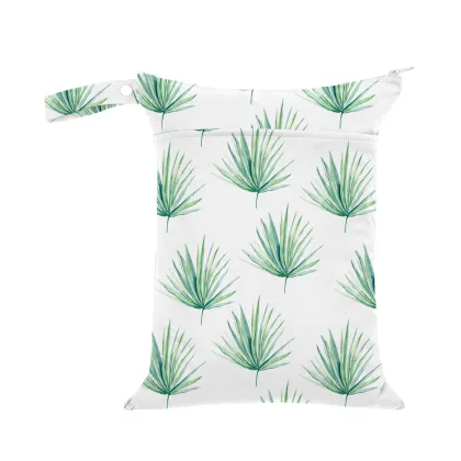 Washable Double Pocket Waterproof Wet Bag for Diaper Storage