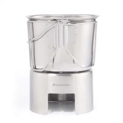 Stove Canteen Cup Hanging Pot Outdoor Backpacking Hiking Picnic Camping Cookware Set