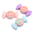 100 Pcs Resin Campuran Permen Spiral Permen Dekorasi Manik-manik Kerajinan Manik-manik Cabochon Pipih Hiasan Untuk Scrapbooking DIY