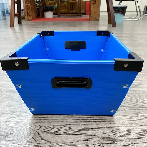 Caja de almacenamiento de plástico corrugado azul PP