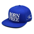 Gorra de béisbol bordada 3D azul real