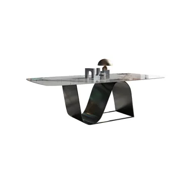 Stainless Steel Frame Rectangle Marble Dining Table Prices