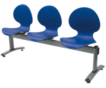 stylish 3-beam seating office waiting chair hot sell public airport chair fixed pedestal base