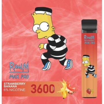 RandM Max Pro Cartoon Style 3600 Puffs Disposable Vape 1100mAh Rechargeable Wholesale
