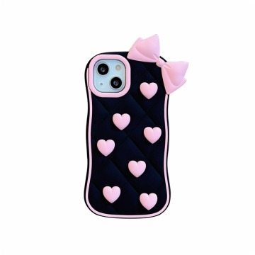 Protector de cubierta de la caja del teléfono de silicona negro encantador para iPhone 14 Pro