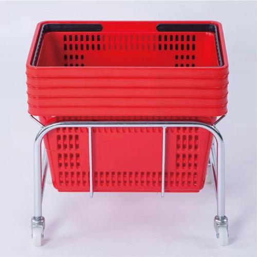 Chrome Supermarket Metal Shopping Basket Holder