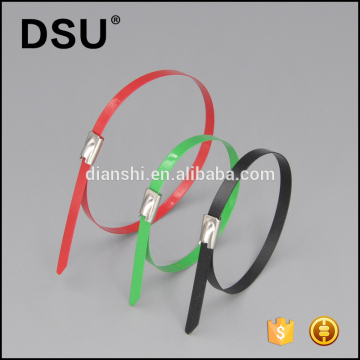 PVC coated stainless steel cable ties 100 pcs pack