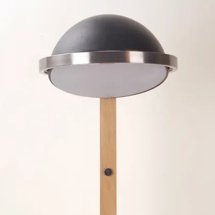 Mid Century Wooden Adjustable Floor Lamp
