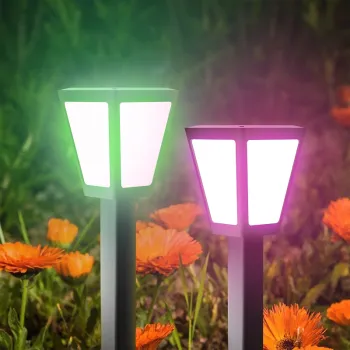 Smart Waterproof IP67 LED Garden Bollard Lights - 2 Pack for Outdoor Use