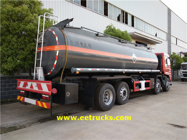 Dongfeng 12 Wheeler Hydrochloric Acid Tank Trucks