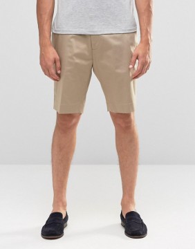 High Quality Latest Custom Three Pockets Men's Khaki Slim Fit 97% Cotton 3% Elastane Stretch Twill Zip Fly Casual Shorts Pant