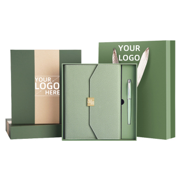 High-Grade Customizable Logo A5 Pu Leather Notebook Set - Business Gift Box