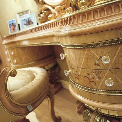 Imperial Wood Carving Luxury Palace Bedroom Furniture - Dressing Table
