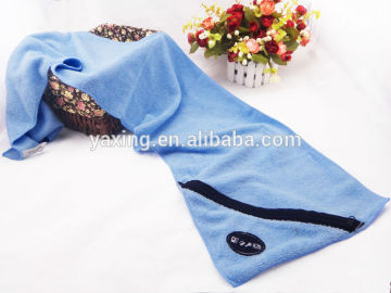 Microfiber sports towel with embroiderd logo