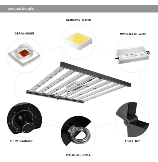 Phlizon Foldable LED Grow Bar Light