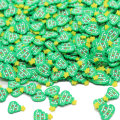 Kawaii Green Christmas Tree Yellow Star Polymer Clay Slices Nail Art Decoration Children Scrapbook Making Xmas Diy Ornament