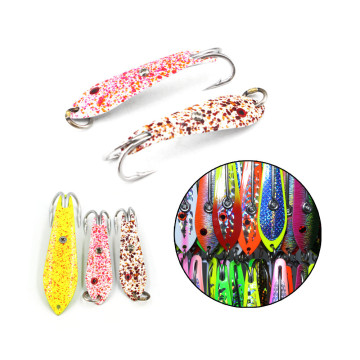 3+7 Salmon Trolling Spoon Double Hook Stainless Steel Fishing Lure