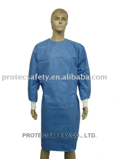 SMS surgical gown with reinforce coating