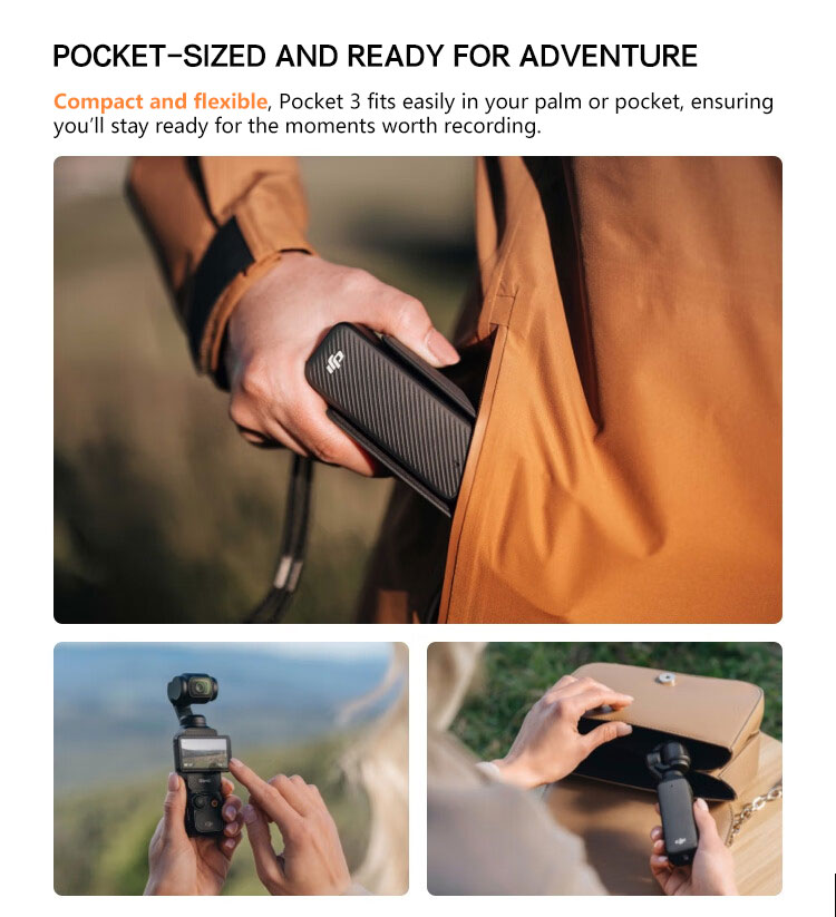 Mini Lumière Magnétique Pour DJI Osmo Pocket 3 - LED Rechargeable USB-C - 3 Températures De Couleur (3000K/4500K/6000K) - Idéale Selfie, Vlog