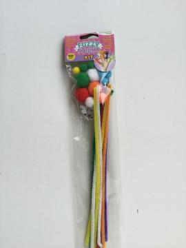 chenille fuzzy sticker kit
