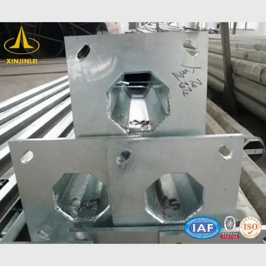 10M Galvanized Double Arm Octagonal Street Pole