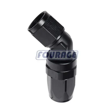 45 Degree Aluminum Forged Female AN Swivel Oil Fuel Line Hose End Adapter