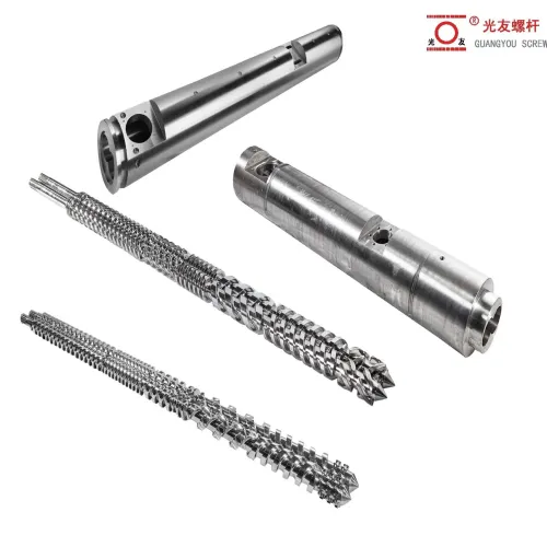 Krauss maffei kmd90/26 1.8550 34cralni7 extrusion parallel twin upvc cpvc extruder screw at bariles