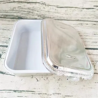 Disposable Aluminum Lid Lunch Box with Grilled Enoki Mushrooms for Barbecue Snacks