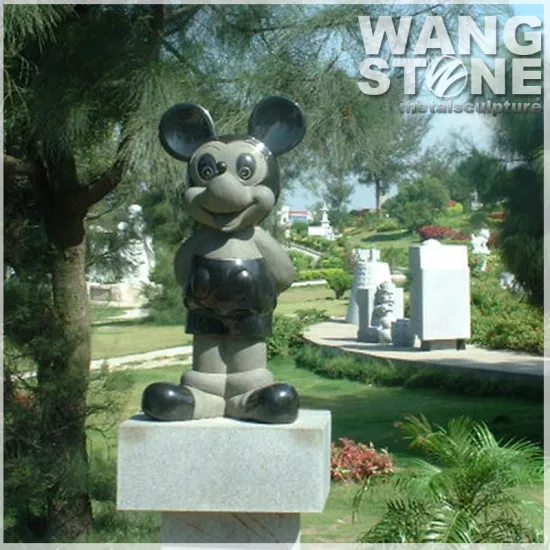 Mickey Mouse Stone Sculpture For Garden Decor