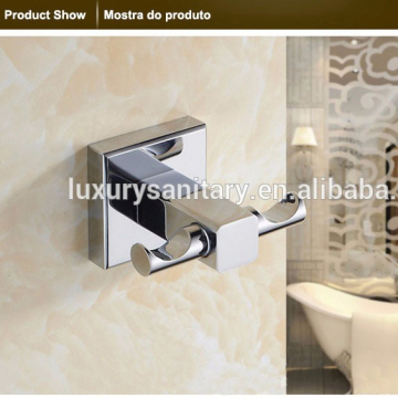 High Quality Brass Square Bathroom Hardware Accessories Robe Hook Clothes Hanger Holder Bag Hook
