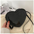 Women PU Leather Shoulder Bag Heart Solid
