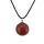 Piedra preciosa 20 mm cuentas redondas con collar de cordón de cuero negro de 45 cm Cabellón de cristal de piedra natural gargantilla para mujeres regalo para hombres