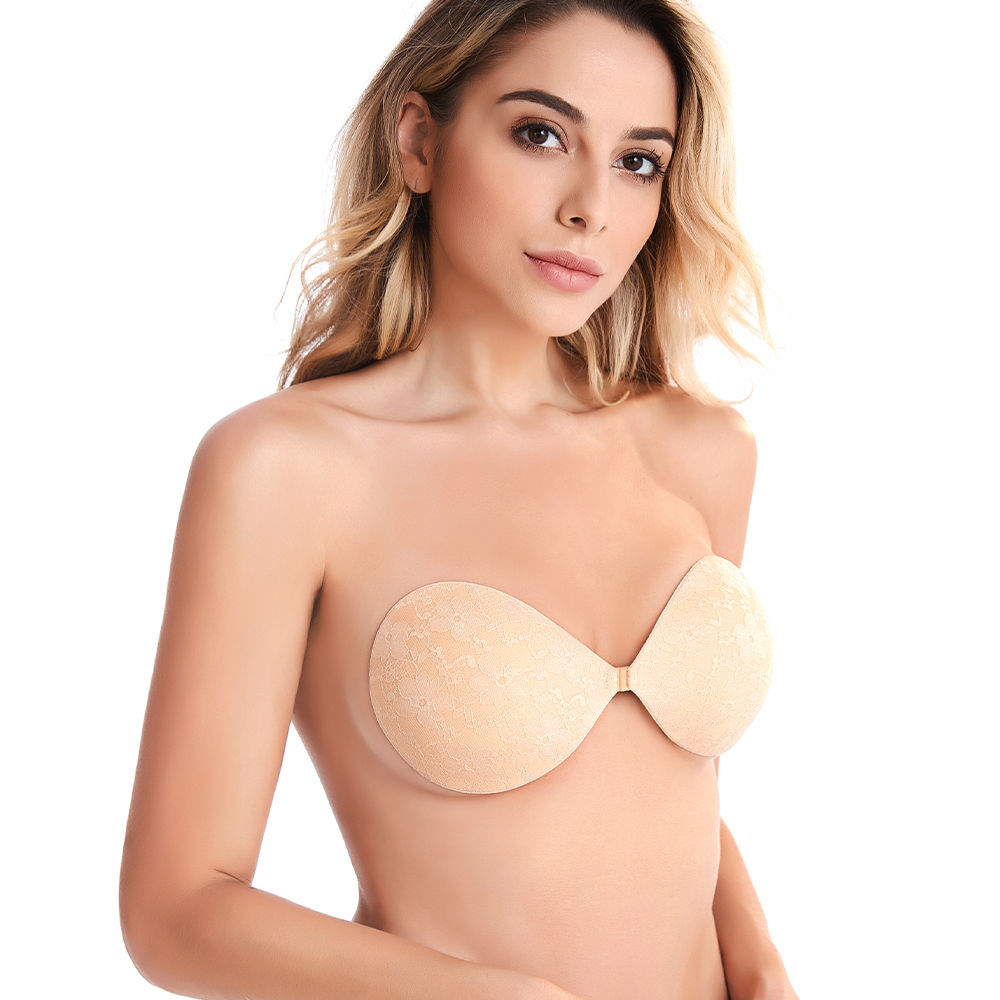 Lace silicone bra push up cloth bra