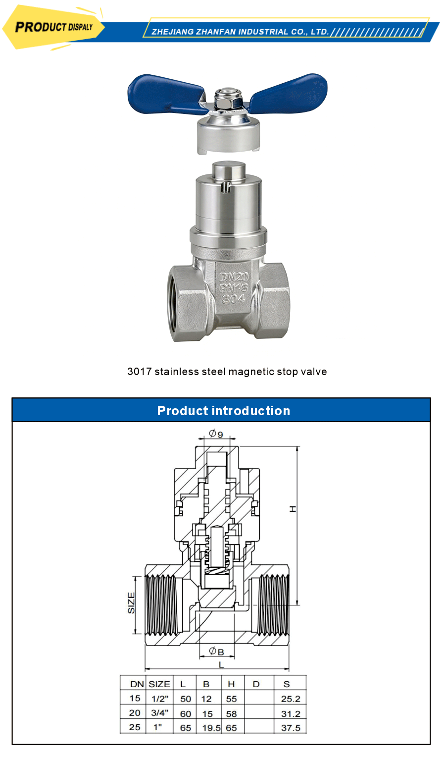 Magnetic shut off valve stainlessMagnetic shut off valve stainless