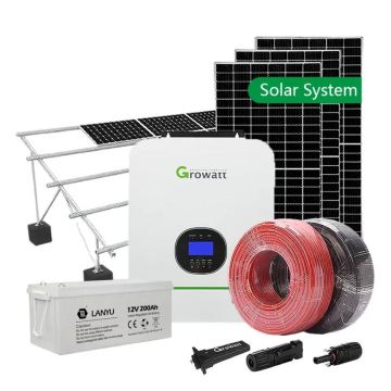 Growatt 5KW Hybrid Photovoltaic System: 5000W PV Solar 5KWP 5-Kilowatt Hybrid Solar PV System with Batteries