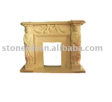 stone fireplace