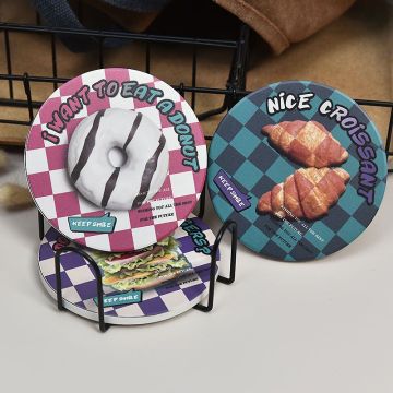 Personalized Custom Logo Ceramic Coasters with Cork Bottom: Perfect Table Decorations