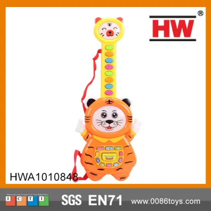 High Quality Plastic 19 Keys Tiger Shaped Toy Musical Instruments Guitar