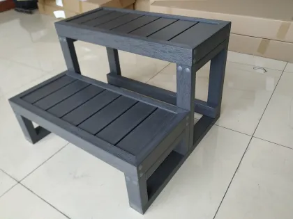 Wood Plastic Anti-Slip Spa Step for Hot Tubs