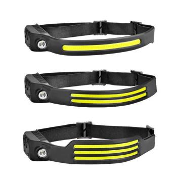XPE COB White Red Light Motion Sensor Head Torch Flashlight - 500 Lumens, Type-C USB Rechargeable LED Headlamp