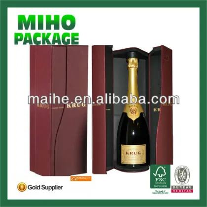 wine paper box printing/folding wine bottle paper packaging box/corrugated paper box wines