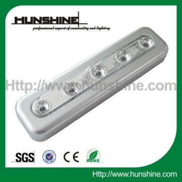 hot rectangle magnetic waterproof touch light with 5led